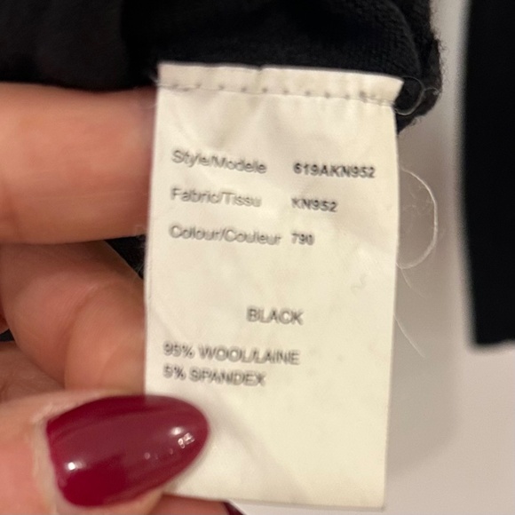 Michael Kors Collection Black tie-neck wool top Sz Small Retail $695 🖤 - Picture 5 of 6